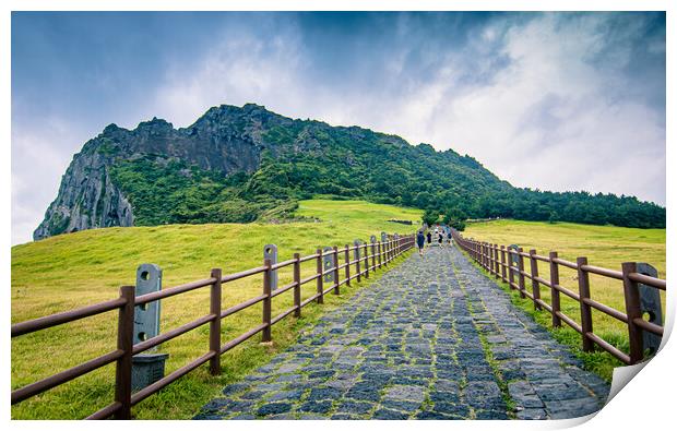 Landscape view of Jeju island Print by Ambir Tolang