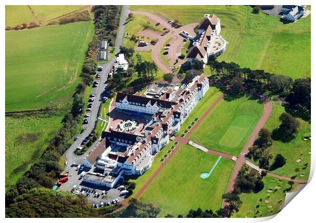 Aerial view of Turnberry Hotel (2010) Print by Allan Durward Photography