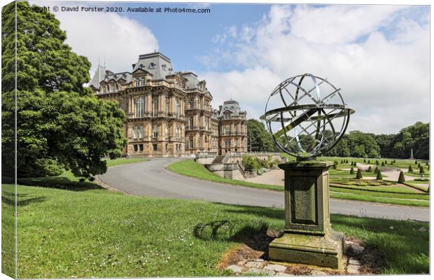 The Bowes Museum in Summer, Barnard Castle Canvas Print by David Forster