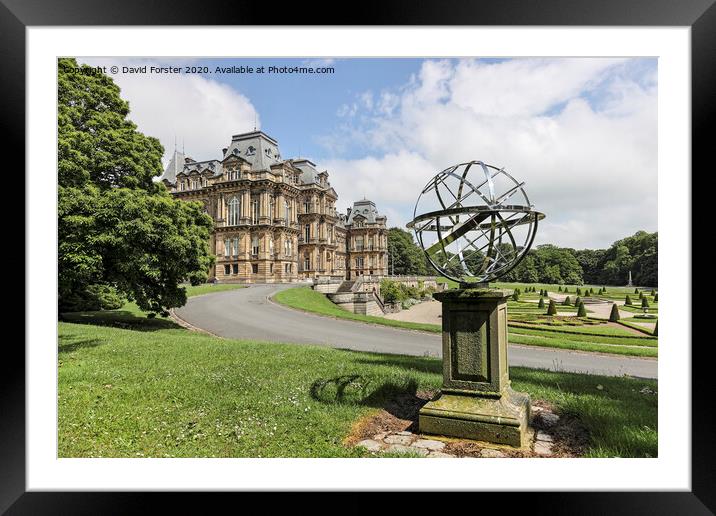 The Bowes Museum in Summer, Barnard Castle Framed Mounted Print by David Forster