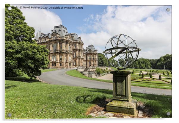 The Bowes Museum in Summer, Barnard Castle Acrylic by David Forster