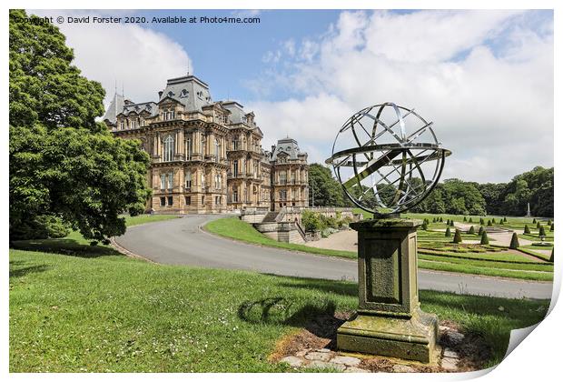 The Bowes Museum in Summer, Barnard Castle Print by David Forster