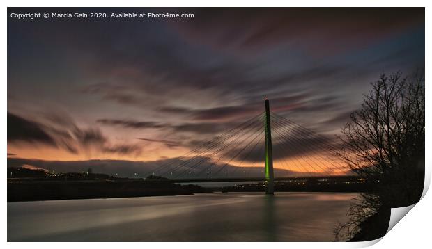 The Northern Spire at sunset Print by Marcia Reay