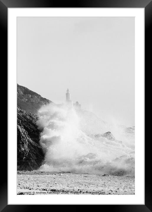 Stormy Seas Framed Mounted Print by Andrew Fairclough