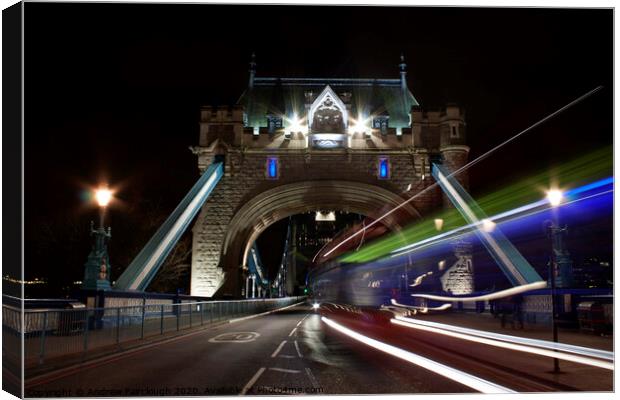Tower Bridge at night Canvas Print by Andrew Fairclough