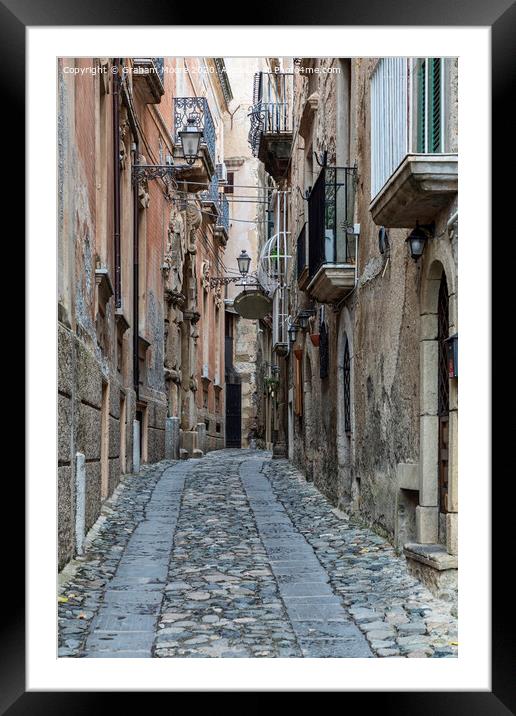 Tropea street Framed Mounted Print by Graham Moore