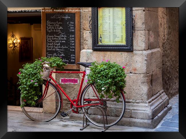 Restaurant entrance Framed Print by Graham Moore