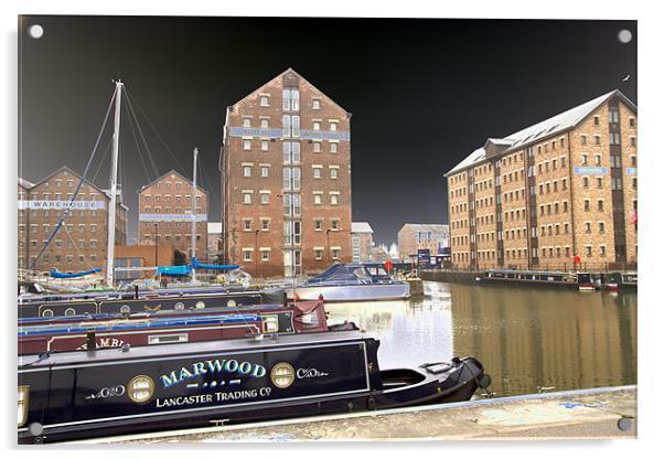 Gloucester Docks Acrylic by les tobin