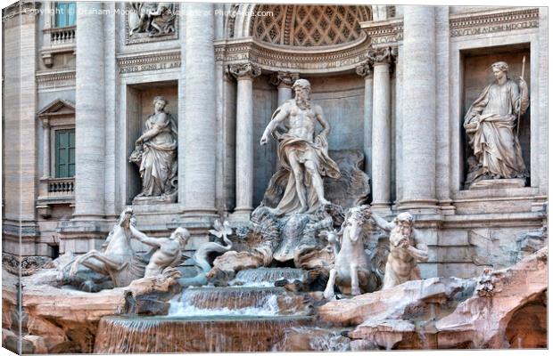Trevi Fountain Rome Canvas Print by Graham Moore