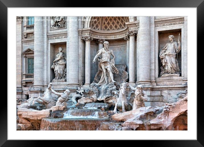 Trevi Fountain Rome Framed Mounted Print by Graham Moore