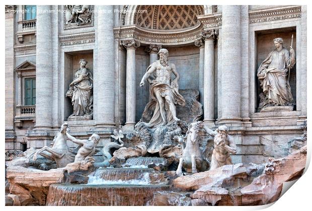 Trevi Fountain Rome Print by Graham Moore