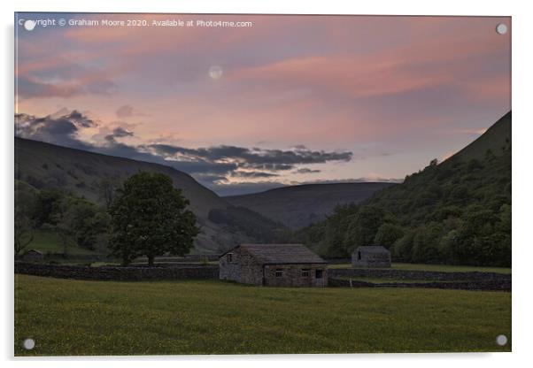 Swaledale at dusk Acrylic by Graham Moore