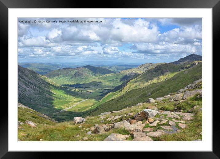 Great Langdale. Framed Mounted Print by Jason Connolly