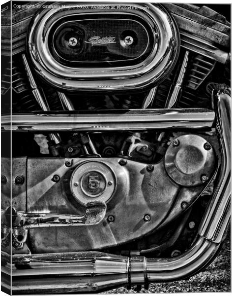 Harley Engine Canvas Print by Graham Moore