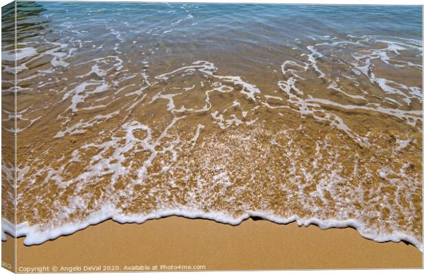 Silky Beach Waves Canvas Print by Angelo DeVal