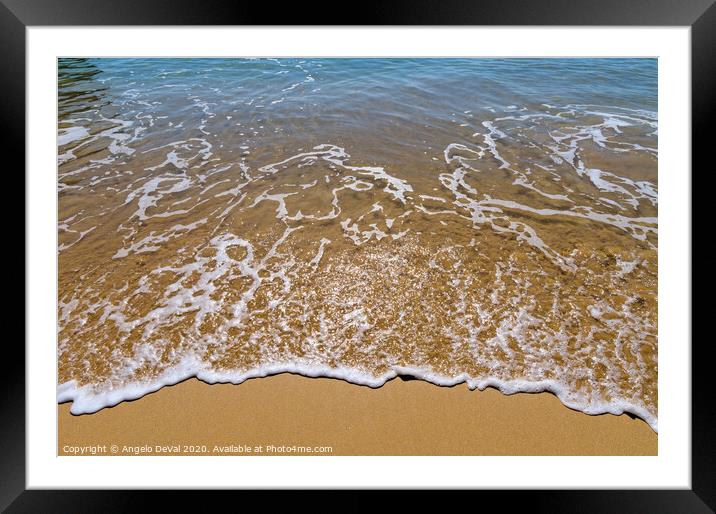 Silky Beach Waves Framed Mounted Print by Angelo DeVal