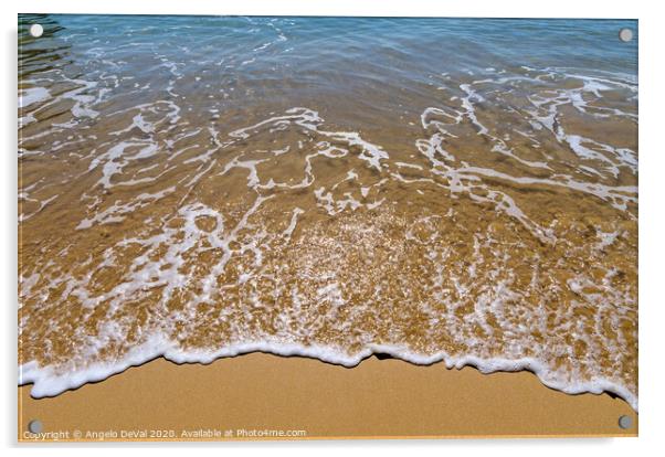 Silky Beach Waves Acrylic by Angelo DeVal