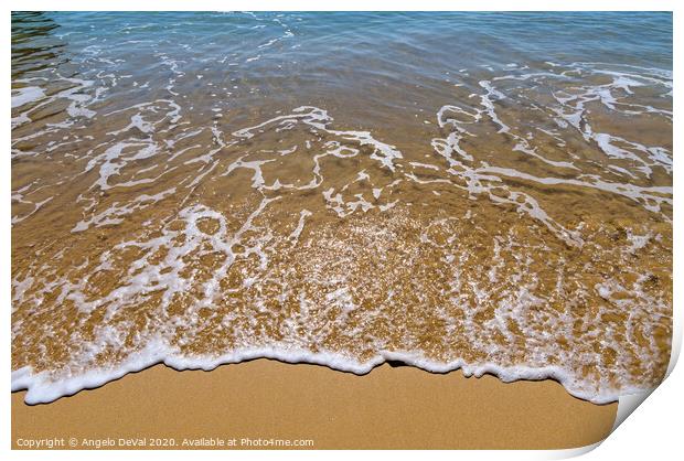 Silky Beach Waves Print by Angelo DeVal