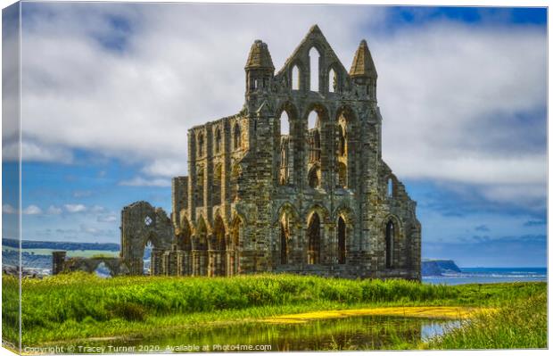 Whitby Abbey Canvas Print by Tracey Turner