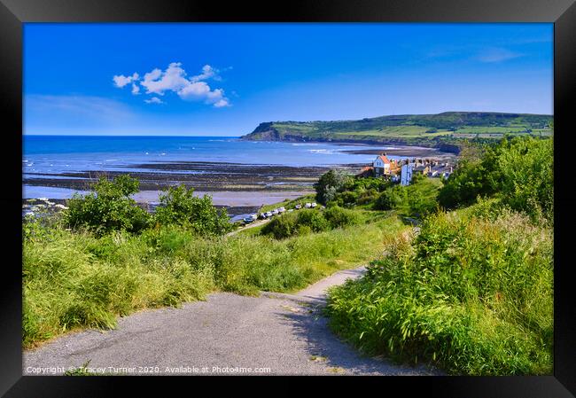 The Winding Path To Robin Hood's Bay Framed Print by Tracey Turner