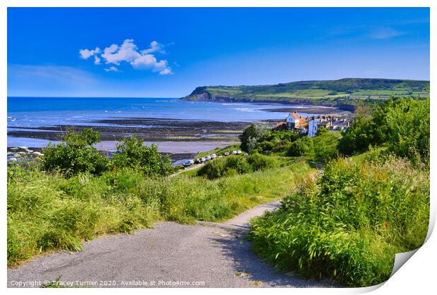 The Winding Path To Robin Hood's Bay Print by Tracey Turner