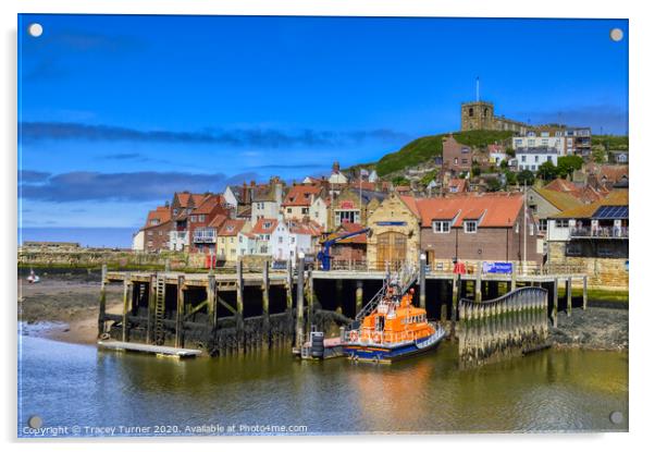 Whitby Lifeboat Station Acrylic by Tracey Turner