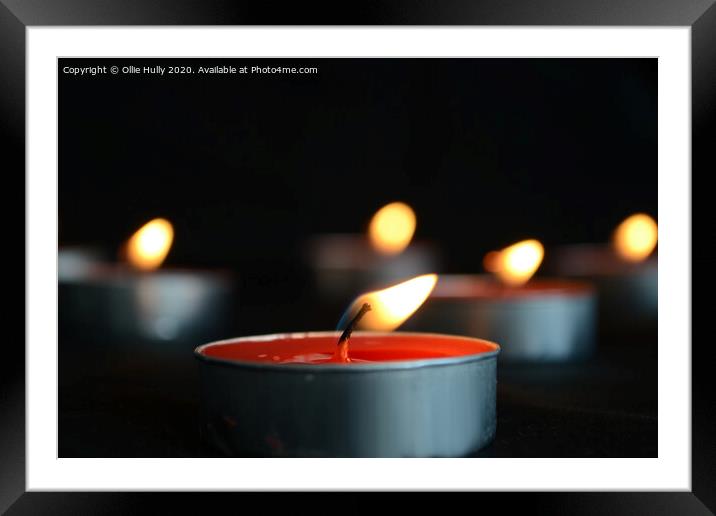 relaxing candles Framed Mounted Print by Ollie Hully