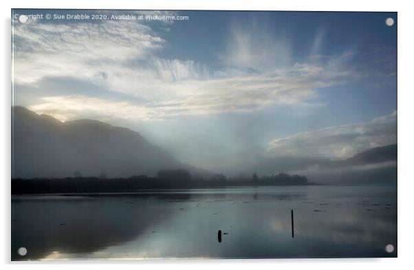 Loch Alsh, Dawn mist Acrylic by Susan Cosier