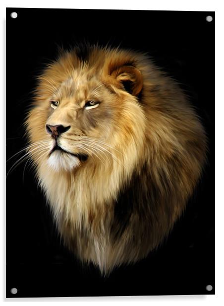 King Aslan Acrylic by Julie Hoddinott