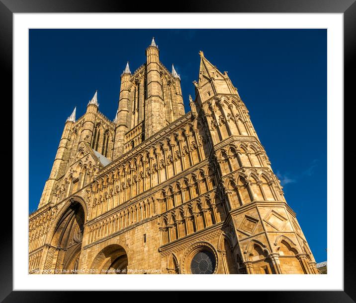 West Front of Lincoln Cathedral Framed Mounted Print by Lisa Hands