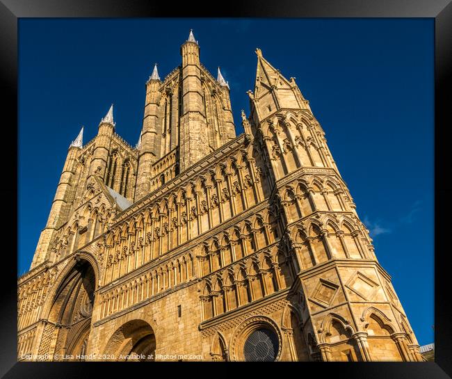 West Front of Lincoln Cathedral Framed Print by Lisa Hands
