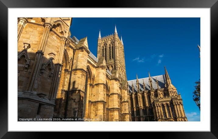 South Facade of Lincoln Cathedral Framed Mounted Print by Lisa Hands