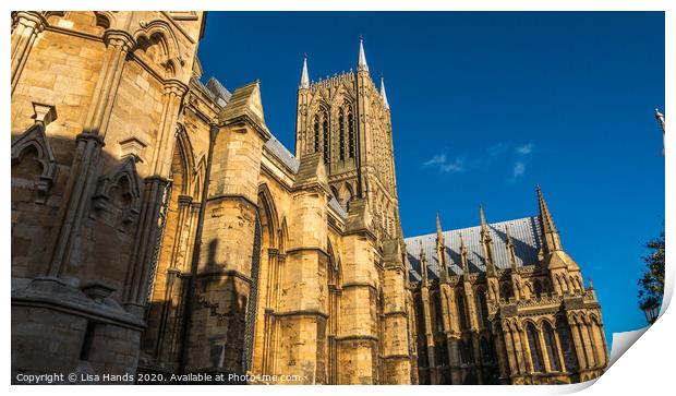South Facade of Lincoln Cathedral Print by Lisa Hands