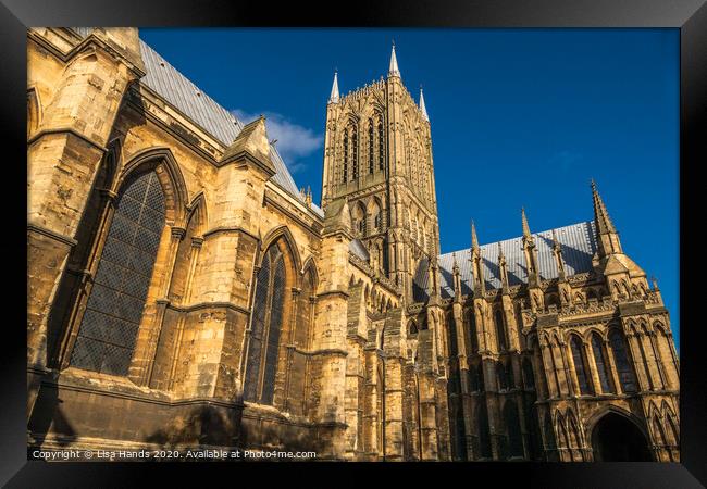 South Facade of Lincoln Cathedral 2 Framed Print by Lisa Hands