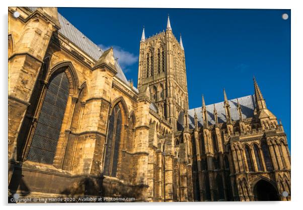 South Facade of Lincoln Cathedral 2 Acrylic by Lisa Hands