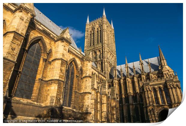 South Facade of Lincoln Cathedral 2 Print by Lisa Hands