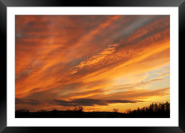 Cotswold sunset Framed Mounted Print by Simon Johnson