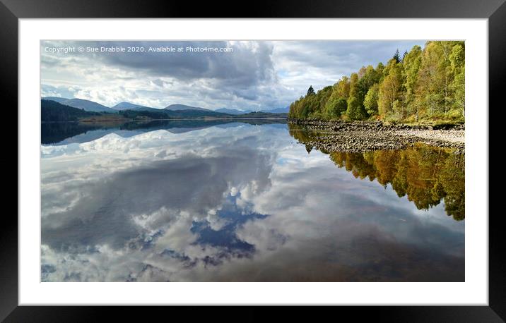 Loch Garry reflections Framed Mounted Print by Susan Cosier