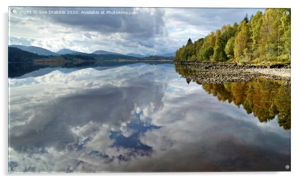 Loch Garry reflections Acrylic by Susan Cosier