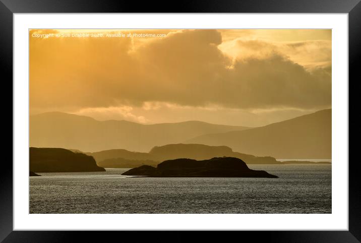 Loch Linnhe sunset Framed Mounted Print by Susan Cosier