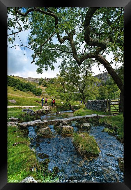 Footpath to Malham Cove. Framed Print by Chris North