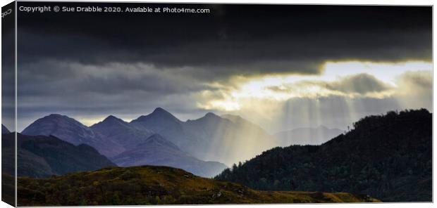 The Five Sister's of Kintail Canvas Print by Susan Cosier
