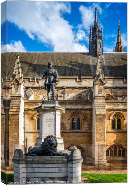 Oliver Cromwell Statue London Canvas Print by Adrian Evans