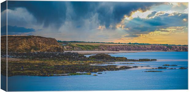 Clouds ove Seaham Harbour Canvas Print by Duncan Loraine