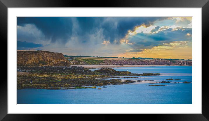 Clouds ove Seaham Harbour Framed Mounted Print by Duncan Loraine