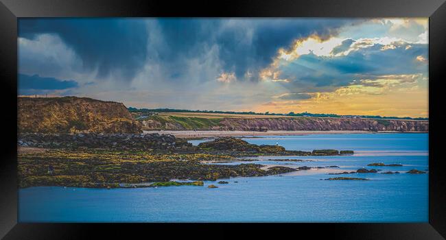 Clouds ove Seaham Harbour Framed Print by Duncan Loraine