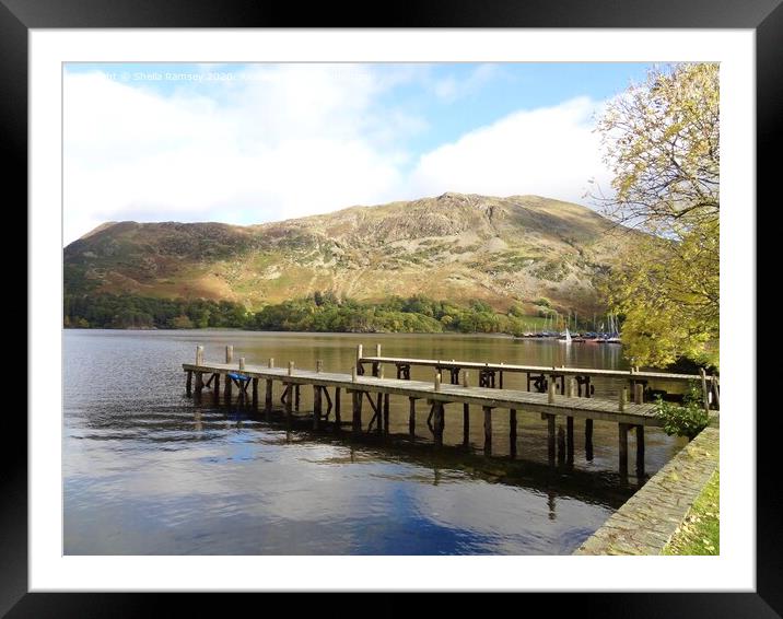 Jetties at Ullswater Lake District Framed Mounted Print by Sheila Ramsey