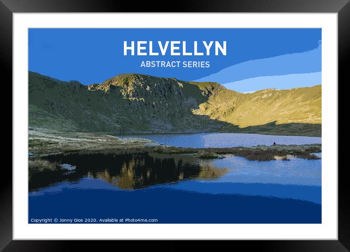 Helvellyn Abstract from Red Tarn Framed Mounted Print by Jonny Gios