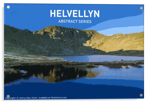 Helvellyn Abstract from Red Tarn Acrylic by Jonny Gios