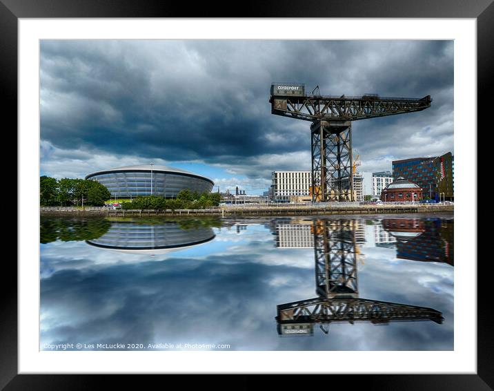 Towering Reflections Framed Mounted Print by Les McLuckie